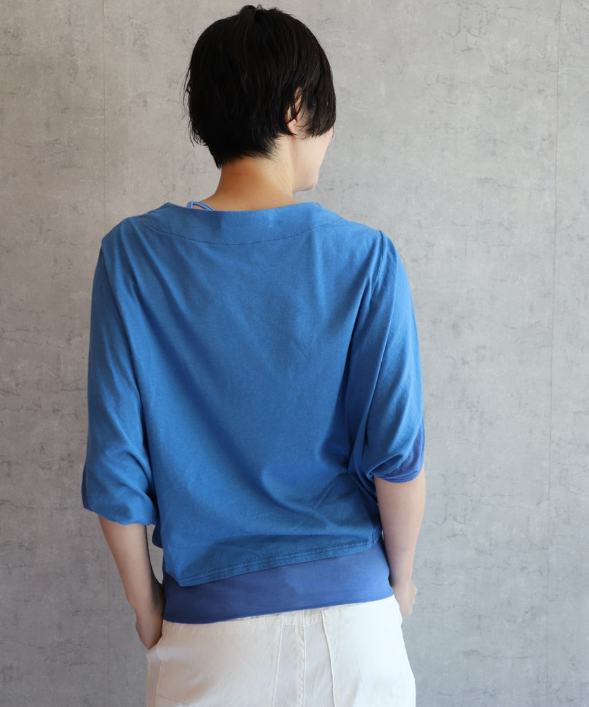 TT086 アクセサリーショールTee ブルー
